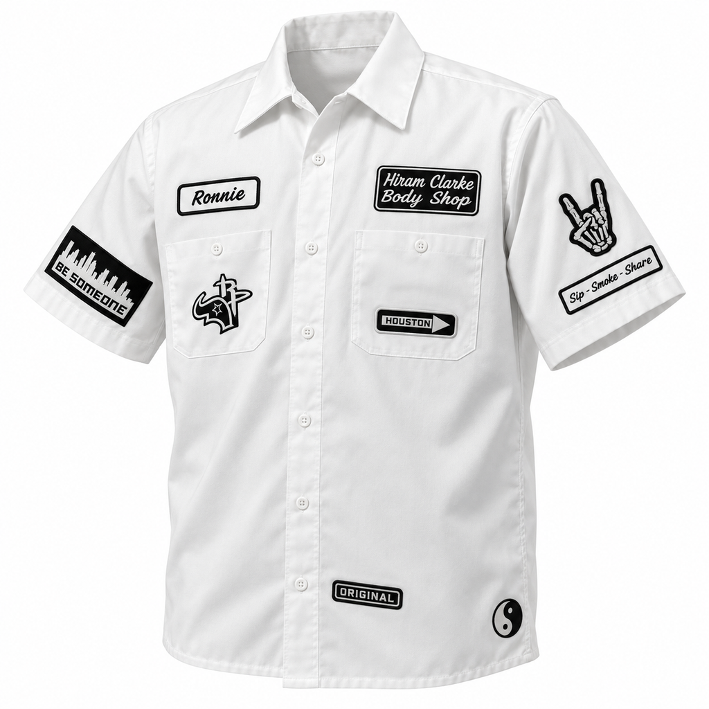 Sip Signature Custom Patch Shirt (Black & White)