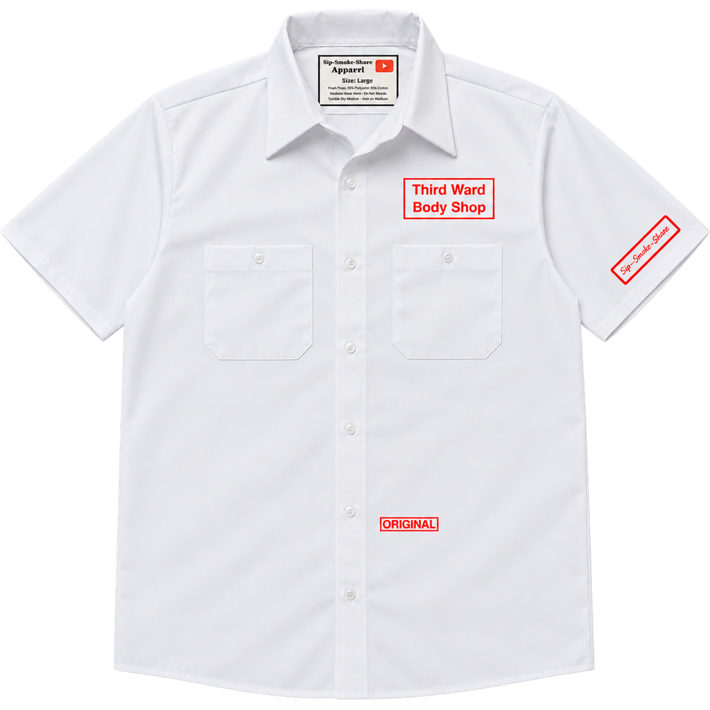 Rep Your City 713 Third Ward Red Custom Mechanic Shirt