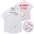 Rep Your City 713 Third Ward Red Custom Mechanic Shirt
