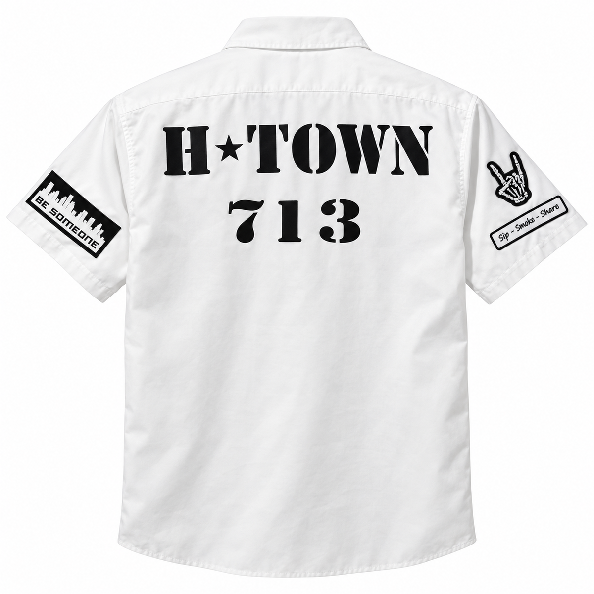 Sip Signature Custom Patch Shirt (Black & White)